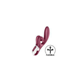 Vibromasseur rabbit point G rouge double stimulation clitoridienne Touch Me Satisfyer 